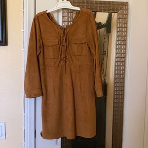 Faux suede dress. Worn twice.